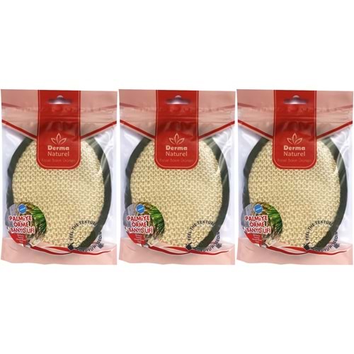 Derma Naturel Örme Banyo Yüz Lifi (15*24CM) MS-02 (3 Lü Set)