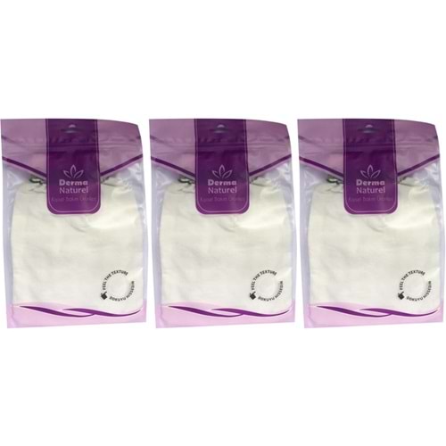 Derma Naturel Krep Lastikli Kese MS-20 (3 Lü Set)