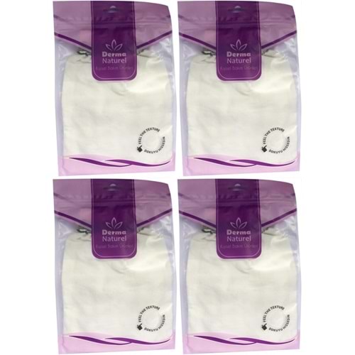 Derma Naturel Krep Lastikli Kese MS-20 (4 Lü Set)