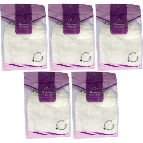 Derma Naturel Krep Lastikli Kese MS-20 (5 Li Set)