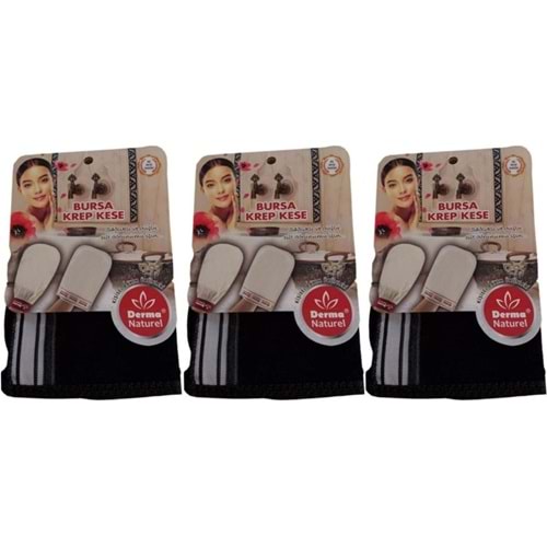 Derma Naturel Krep Kese - Siyah MS-28 (3 Lü Set)