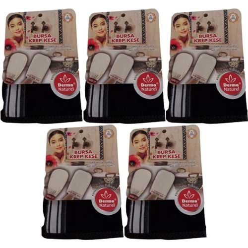 Derma Naturel Krep Kese - Siyah MS-28 (5 Li Set)