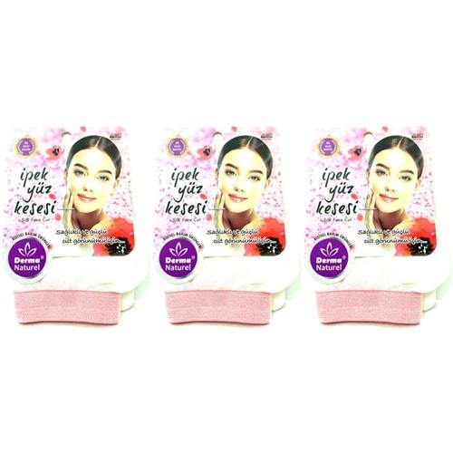 Derma Naturel İpek Yüz Kesesi MS-31 (3 Lü Set)