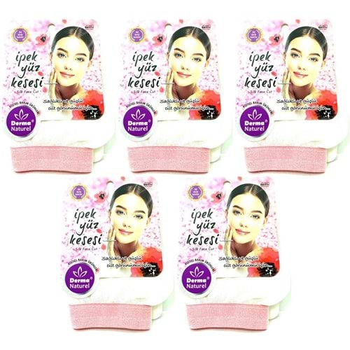 Derma Naturel İpek Yüz Kesesi MS-31 (5 Li Set)