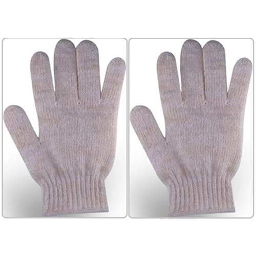 Derma Naturel Therapy Saf Yün Parmaklı Banyo Eldiveni T-478 (2 Li Set)