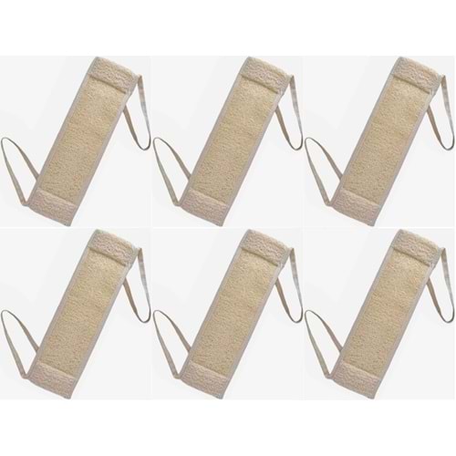 Derma Naturel Loofah İpli Kemer (Kabak) MS-12 (6 Lı Set)