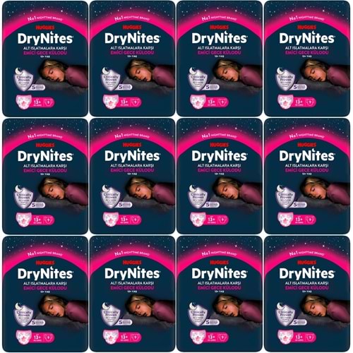 Drynites Emici Gece Külodu/Külot Bez Kız 13+ Yaş (48-60KG) X Large 108 Adet (12PK*9)