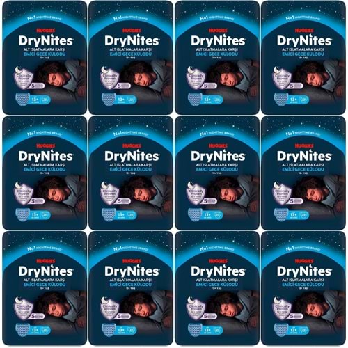 Drynites Emici Gece Külodu/Külot Bez Erkek 13+ Yaş (48-60KG) X Large 240 Adet Mega Pk (12PK*20)