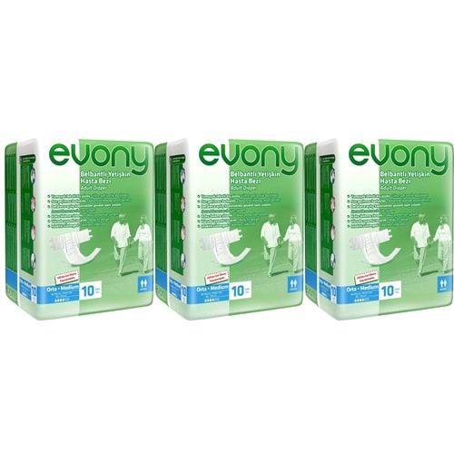 Evony Yetişkin Bezi Bel Bantlı Ekonomik Pk M - Orta - Medium 30 Adet