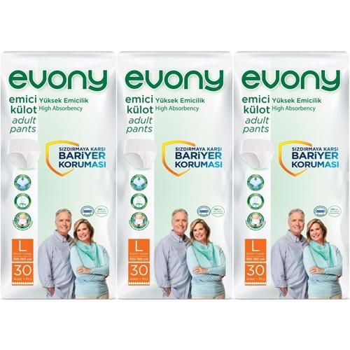 Evony Yetişkin Bezi Emici Külot L - Büyük - Large 90 Adet