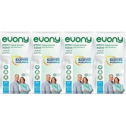 Evony Yetişkin Bezi Emici Külot M - Orta - Medium 120 Adet (4PK*30)