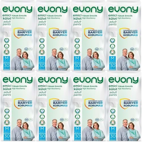 Evony Yetişkin Bezi Emici Külot M - Orta - Medium 240 Adet (8PK*30)