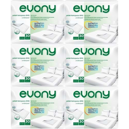 Evony Yetişkin Yatak Koruyucu Örtü 60*90CM 180 Adet (6PK*30) (Kaymaz Özellikli)
