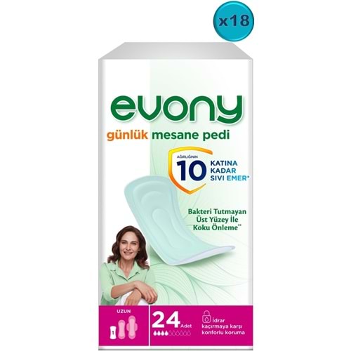 Evony Günlük Mesane Pedi Uzun 432 Adet (18PK*24)