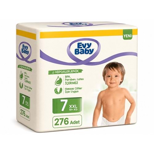 Evy Baby Bebek Bezi 7 Beden 19+ KG XXLarge 276 Adet Ekstra Süper Fırsat Pk