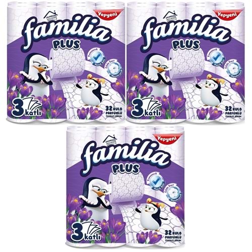 Familia Plus Tuvalet Kağıdı 3 Katlı 96 Lı Paket Sihirli Çiçekler (3PK*32)