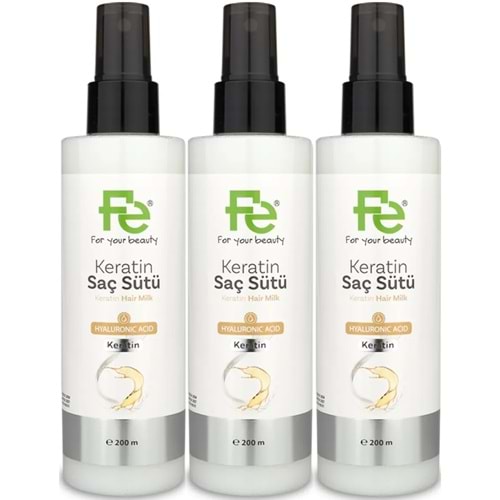 Fe Keratin Saç Sütü 200ML (3 Lü Set)