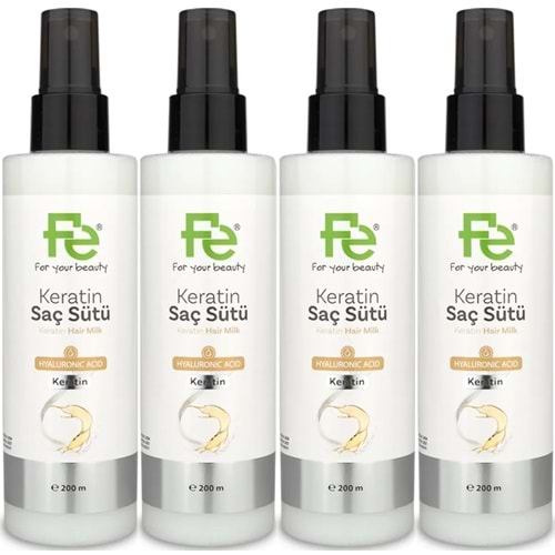 Fe Keratin Saç Sütü 200ML (4 Lü Set)