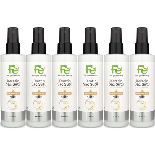 Fe Keratin Saç Sütü 200ML (6 Lı Set)