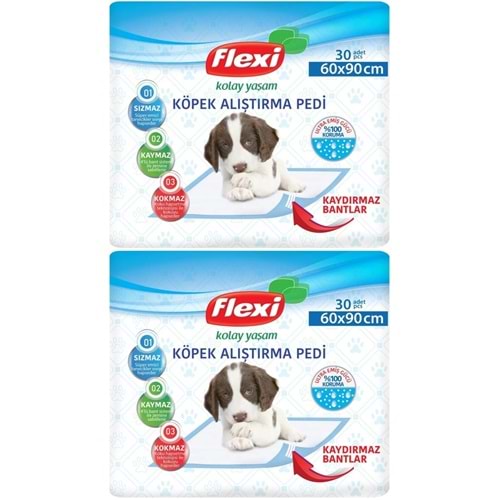 Flexi Evcil Hayvan Köpek Alıştırma Tuvalet Eğitim Pedi 60*90 CM 60 Adet