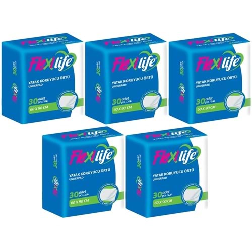 Flexi Life Yetişkin Alt Açma Yatak Koruyucu Örtü 60*90CM Klasik 150 Adet (5PK*30)