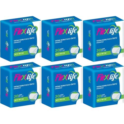 Flexi Life Kedi - Köpek - Evcil Hayvan Çiş Tuvalet Eğitim Pedi 60*90CM 180 Adet (6PK*30)