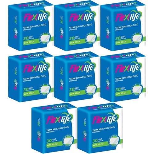Flexi Life Kedi - Köpek - Evcil Hayvan Çiş Tuvalet Eğitim Pedi 60*90CM 240 Adet (8PK*30)