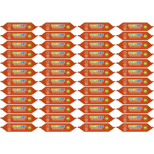 Freshlife Yetişkin Vücut Temizleme Islak Mendil Havlu 50 Yaprak XL (48 Li Set)