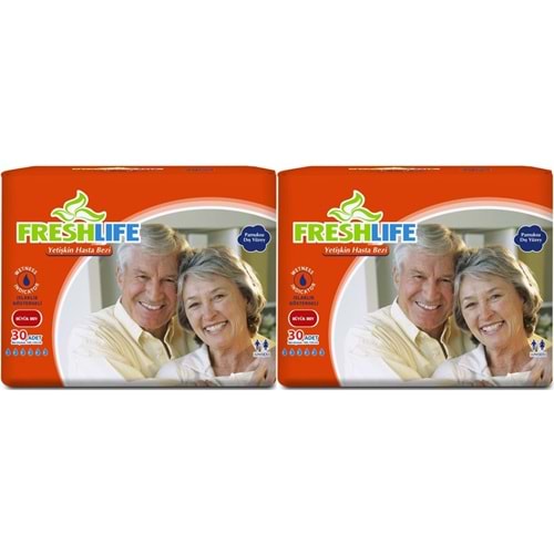 FreshLife Yetişkin Bezi Bel Bantlı L - Large - Büyük 60 Adet (2PK*30)