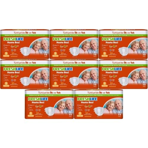 FreshLife Yetişkin Bezi Bel Bantlı S - Küçük - Small 240 Adet (8PK*30)