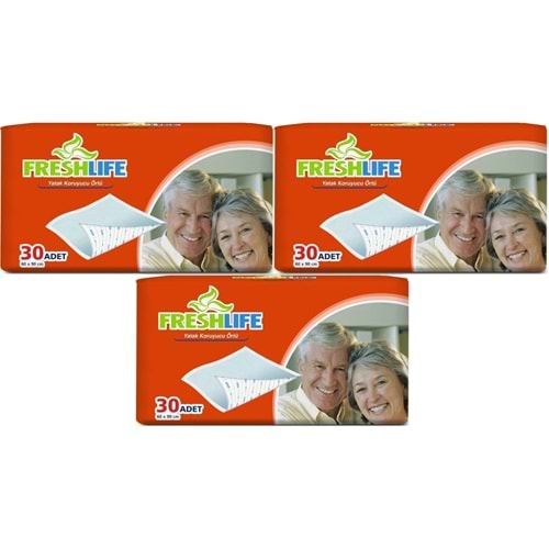 FreshLife Yetişkin Yatak Koruyucu 60*90CM 90 Adet (3PK*30)