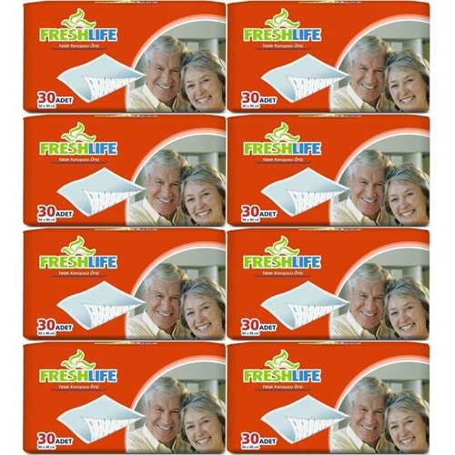 FreshLife Yetişkin Yatak Koruyucu 60*90CM 240 Adet (8PK*30)