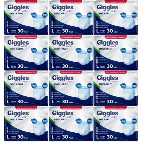 Giggles Yetişkin Bezi Emici Külot L-Büyük 360 Adet (12PK*30)