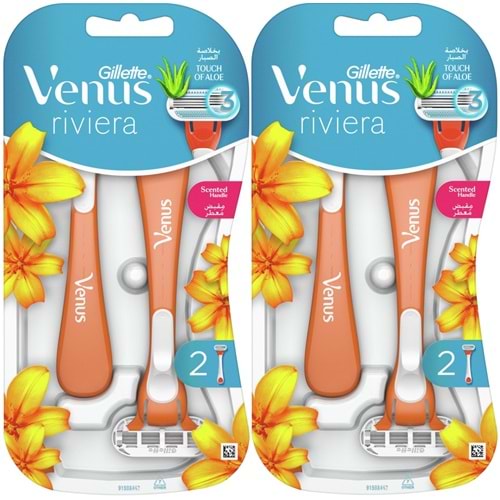 Gillette Venus Riviera Kullan At Kadın Tıraş Bıçağı 4 Lü Set (2PK*2)
