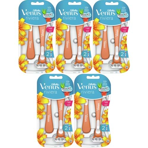 Gillette Venus Riviera Kullan At Kadın Tıraş Bıçağı 10 Lu Set (5PK*2)