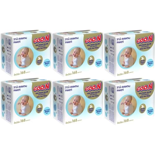 Goon Islak Havlu Mendil 56 Yaprak Sensitive Hassas Cilt 18 Li Set (6PK*3) 1008 Yaprak