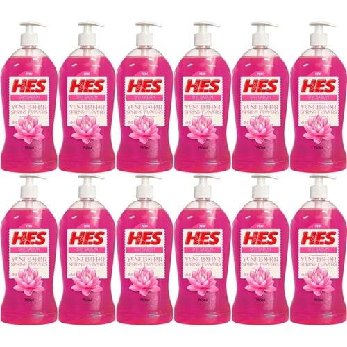 HES Sıvı Sabun 750ML Yeni Bahar (Pompalı) (12 Li Set)