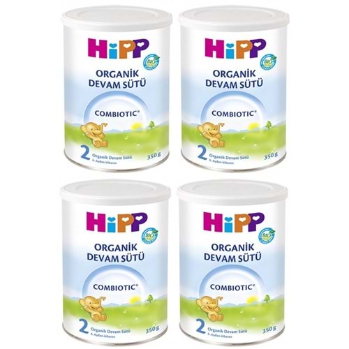 Hipp Organik Combiotic Bebek Sütü 350GR No:2 (4 Lü Set)