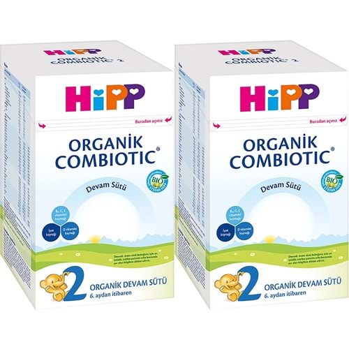 Hipp Organik Combiotic Bebek Devam Sütü 800GR No:2 (6. Aydan İtibaren) (2 Li Set)