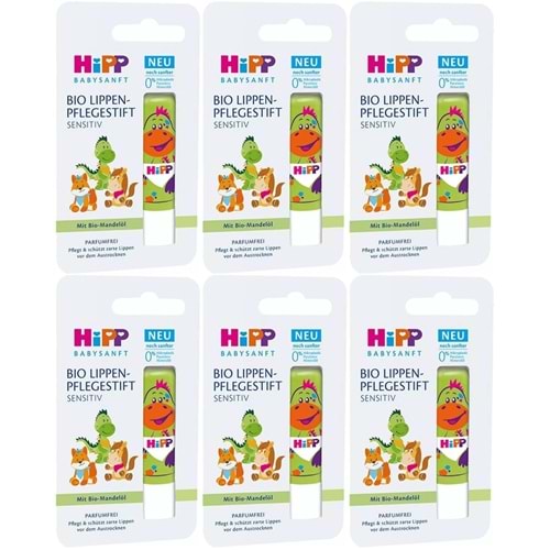 Hipp Babysanft Organik Dudak Nemlendiricisi Ultra Sensıtıv 4.8GR (Yeşil) (6 Lı Set)