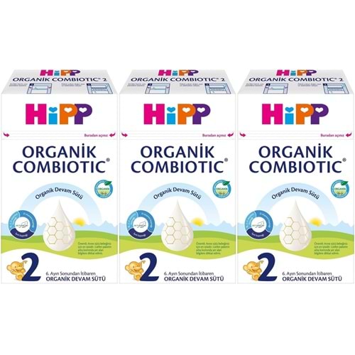 Hipp Organik Combiotic Devam Sütü 600GR No:2 (6-12 Ay) (3 Lü Set)