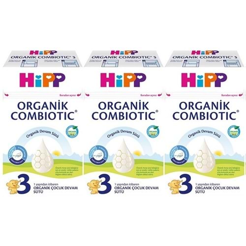 Hipp Organik Combiotic Devam Sütü 600GR No:3 (1 Yaşından İtibaren) (3 Lü Set)