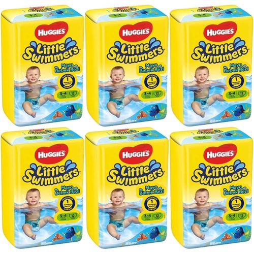 Huggıes Little Swımmers Mayo Bebek Bezi 3-4 Beden 7-15 KG 72 Adet 6Pk*12