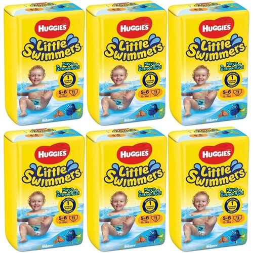 Huggıes Little Swımmers Mayo Bebek Bezi Beden:5-6 (12-18KG) 66 Adet (6PK*11)