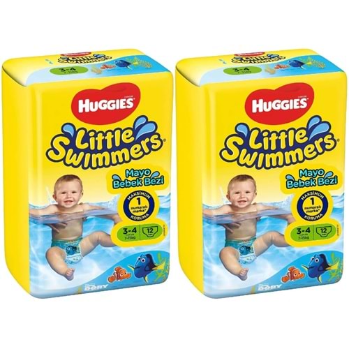 Huggıes Little Swımmers Mayo Bebek Bezi 3-4 Beden 7-15 KG 24 Adet 2PK*12