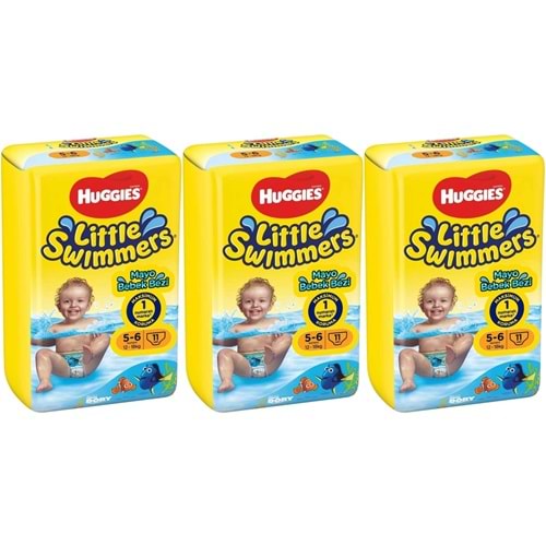 Huggıes Little Swımmers Mayo Bebek Bezi Beden:5-6 (12-18KG) 33 Adet (3PK*11)