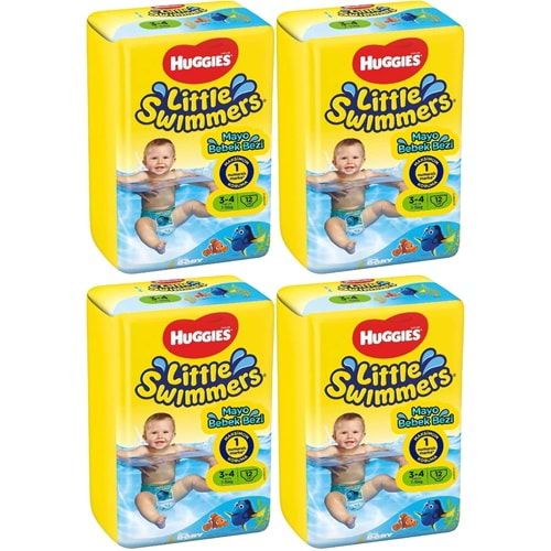 Huggıes Little Swımmers Mayo Bebek Bezi 3-4 Beden 7-15 KG 48 Adet 4Pk*12