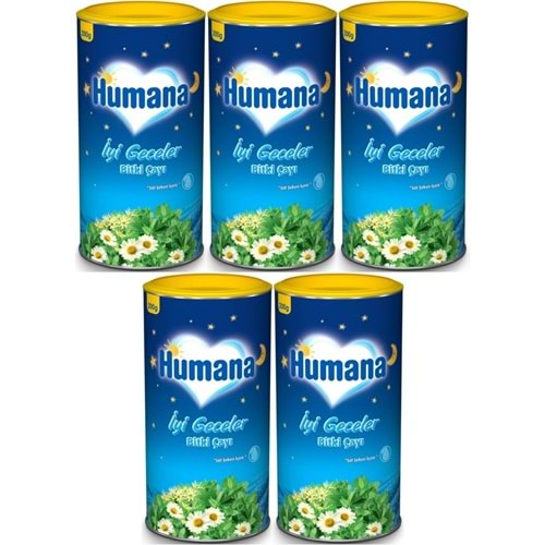 Humana İyi Geceler Çayı 200GR (Melisa Yağı İçeren Karışık Bitki İçecek Tozu) (5 Li Set)