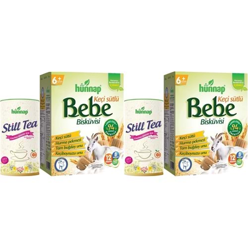 Hünnap Still Tea Emziren Anneler İçin Süt Arttırıcı İçecek 200GR + Bebe Bisküvisi 400GR (4 Lü Set)