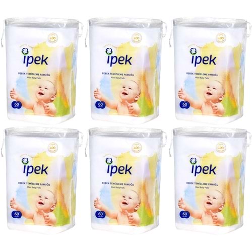 İpek Bebek Temizleme Pamuğu 360 Adet (6Pk*60)
